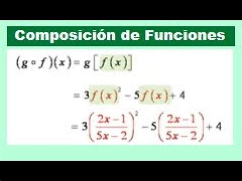 Composicion De Funciones Ejercicios Resueltos Youtube