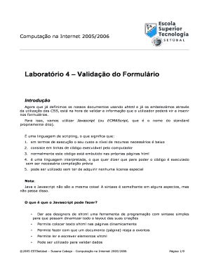 Fillable Online Laboratrio 4 Validao Do Formulrio Fax Email Print