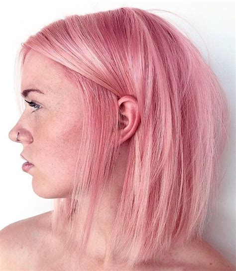 Pink Hair Short Hair Long Bob Lob Bubble Gum Cotton Candy Haircut Hairstyle