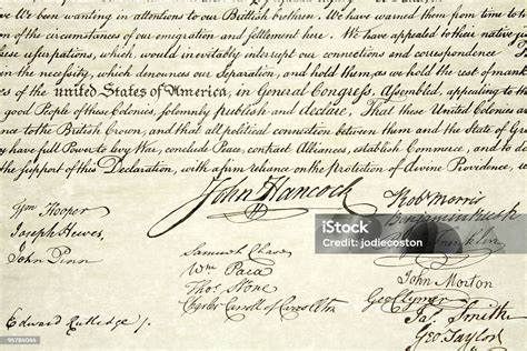 John Hancock Signature Stock Photo - Download Image Now - Calligraphy ...