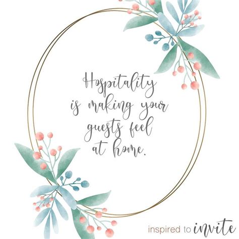 A Circle With The Words Inspirationally Is Making Your Guests Feel At Home