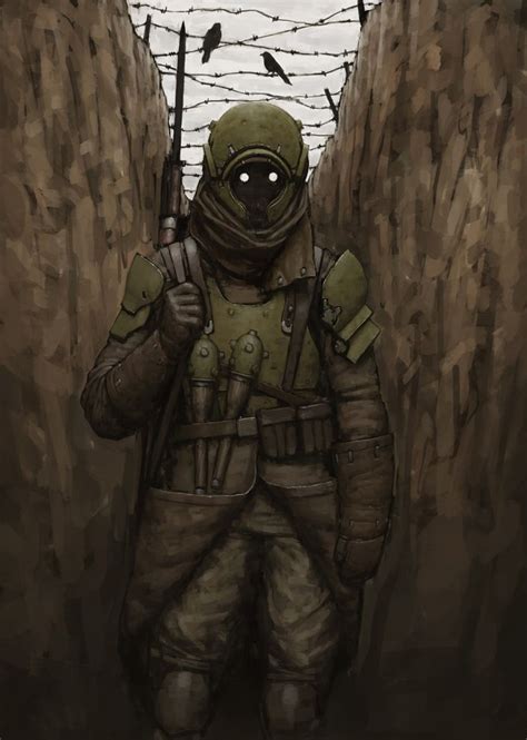 Trench Soldier Ariel Perez Sci Fi Concept Art Dieselpunk Post