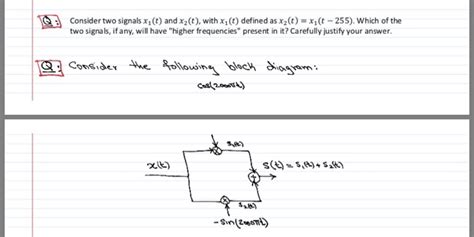 Solved Consider Two Signals X Ad X2 As Shown Below Which Chegg