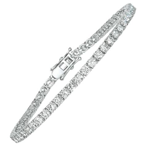 3 00 Carat Natural Diamond Tennis Bracelet G Si 14 Karat White Gold For