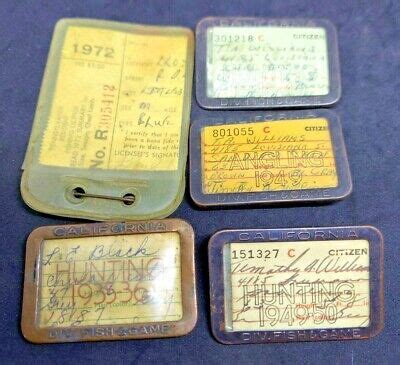 Licenses - Vintage Hunting License