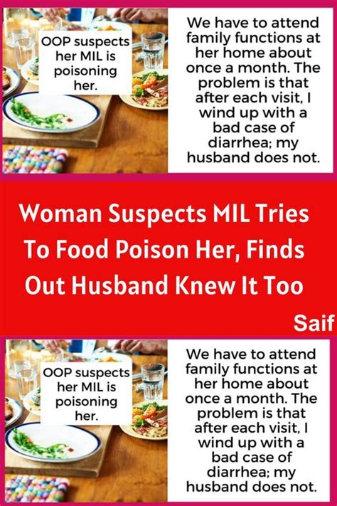 Woman Suspects Mil Tries To Food Poison Her Finds Out Husband Knew It Too Artofit