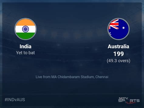 India vs Australia live score over Match 5 ODI 46 50 updates | Cricket News