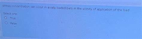 Solved Stress Concentration Can Occur In Axially Loaded Bars Chegg