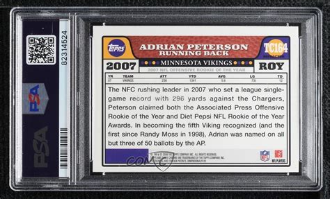 Topps Chrome Refractor Tc Adrian Peterson For Sale Online Ebay