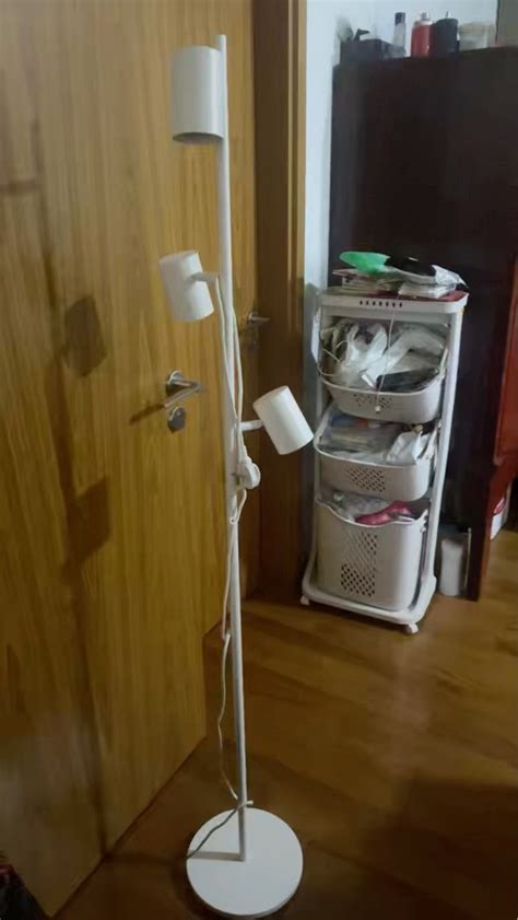 ikea floor lamp  adjustable spotlights furniture home living
