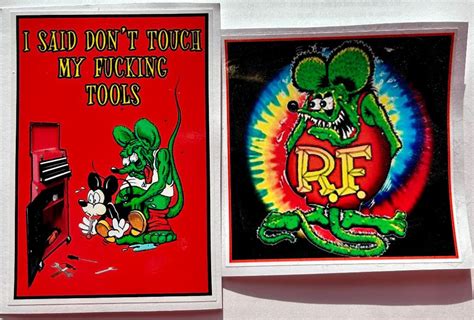 2 Pack Rat Rod Hot Rod Rat Fink Motorcycle Choppers Tools Guns Etsy