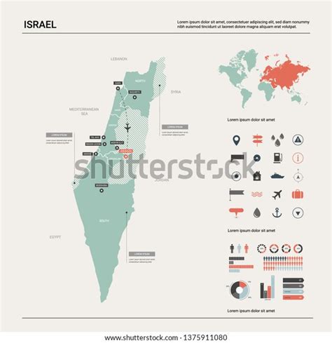 Flat Map Of The Land Of Israel Photos, Images & Pictures | Shutterstock