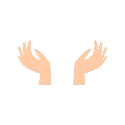 Premium Vector | Vector open hands hand drawn cupped hands holding an ...