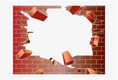 Cracked Brick Wall Clip Art