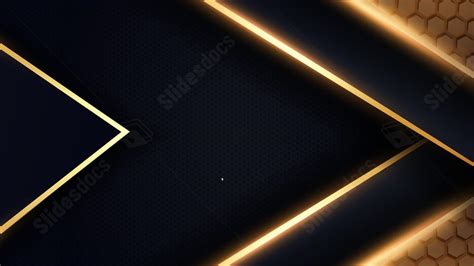 Abstract Black Black Gold Business Technology Light Effect Powerpoint