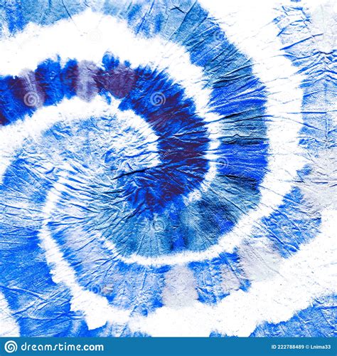 Indigo Spiral Shibori Pattern Blue Swirl Watercolor Painting White