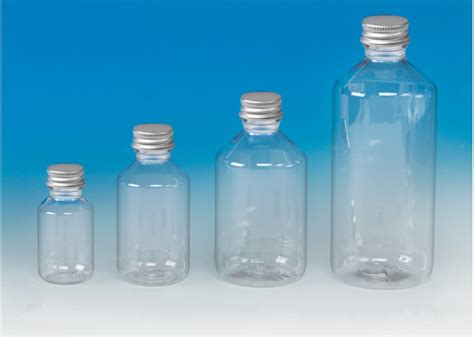 Clear Pet Round Bottle With Aluminium Screw Cap