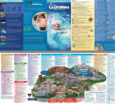 Printable Map of Disneyland California Adventure Park | California ...