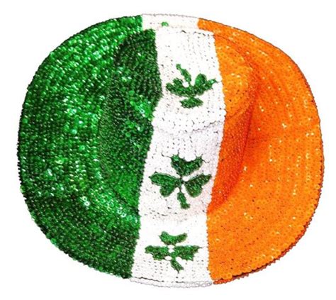 Sequin Cowboy Cowgirl Hat IRISH FLAG With SHAMROCK - Etsy