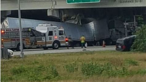 Crash Involving 18 Wheeler Shuts Down I 95 Near Glades Road For Several