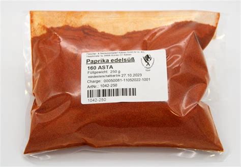 Paprika Edels Asta Gemahlen Paprikapulver Fleischer