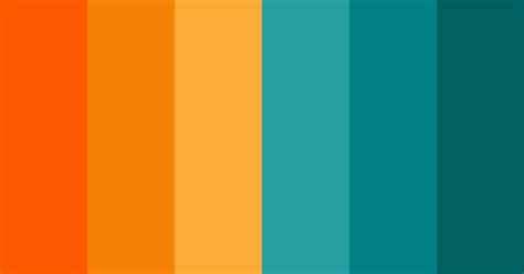 Orange And Teal Color Scheme Green