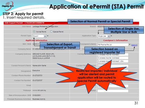 Ppt Permit Under Strategic Trade Act Sta Electronic Permit For