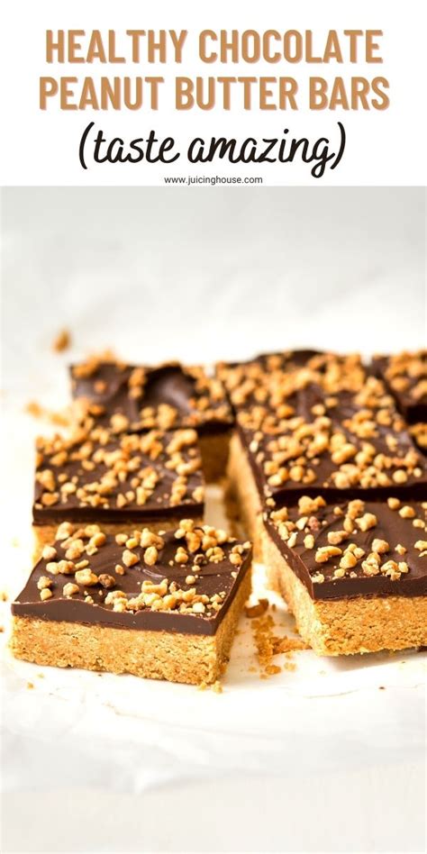 Healthy Chocolate Peanut Butter Bars (Taste Amazing)