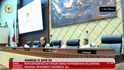 Live Streaming Komisi Ii Dpr Ri Rdpu Dengan Ketua Forum Tenaga