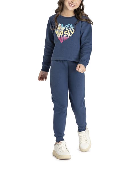 Conjunto Moletom Elian Juvenil Feminino Blus O Estampas Diversas E