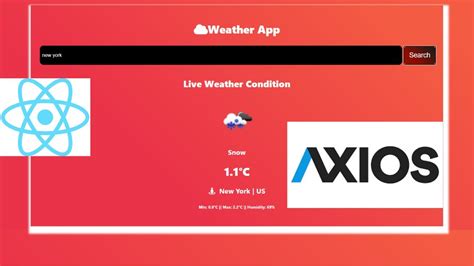 React Weather App Using Weather Api Axios For Api Calls