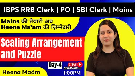 Ibps Rrb Clerk Po Sbi Clerk Mains Seating Arrangement Puzzle