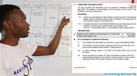 2 Creditors Reconciliation Statement Part 2 By Accounting Solution