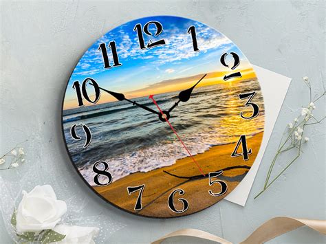 TAHEAT 30 Cm Moderno Orologio Da Parete Colorato Spiaggia Mare