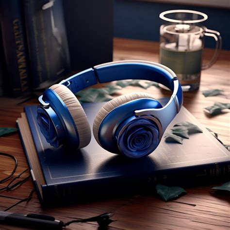 Premium Photo | Blue headphones