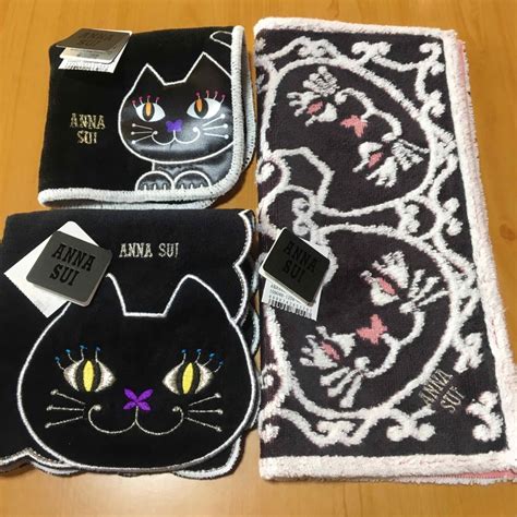 Anna Sui Anna Suiタオルハンカチ3枚の通販 By チャカンクウのお店｜アナスイならラクマ