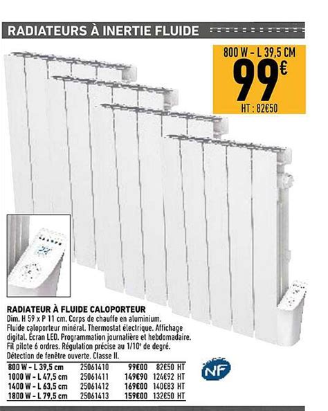 Offre Radiateur à Fluide Caloporteur chez Brico Cash