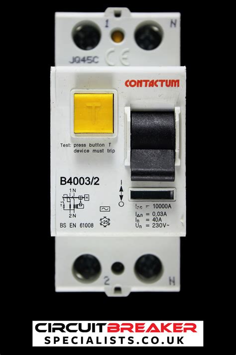 Contactum Ma Double Pole Rccb Rcd Type Ac B Used