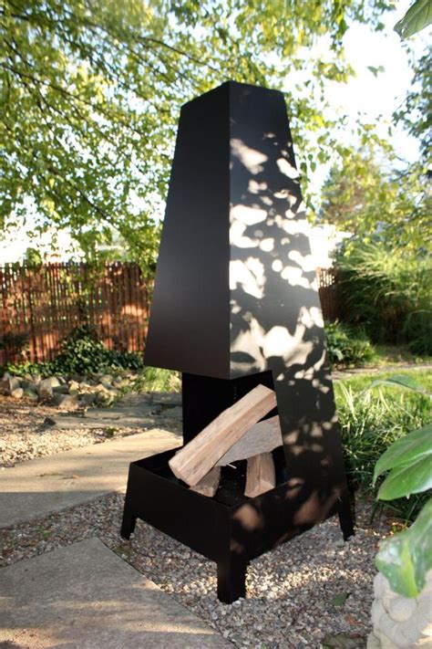 Chiminea Outdoor Chimney Fire Pit Etsy Diy Outdoor Fireplace Chiminea Outdoor