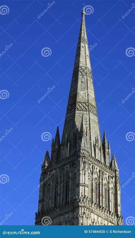 Spire of Salisbury Cathedral Stock Photo - Image of belfry, spire: 57484420