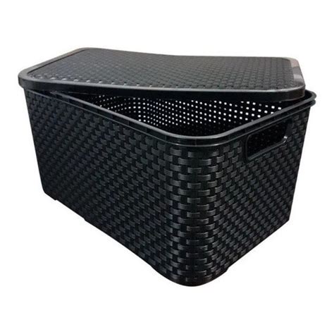 Caixa Cesto Organizador Rattan Tampa 15 Litros Shopee Brasil