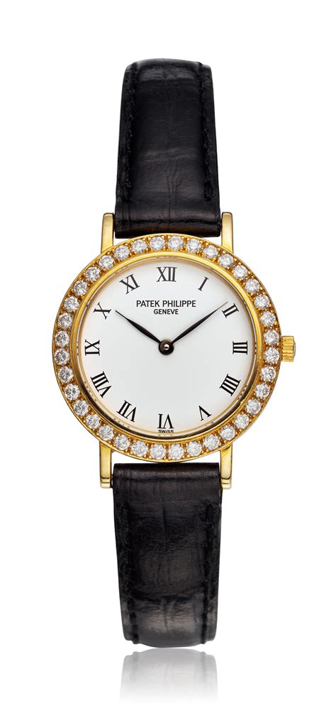 Patek Philippe 18k Ladies Calatrava With Diamond Bezel Ref 4820