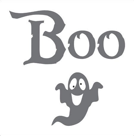 Boo with Ghost Stencil - Create Cute Halloween Bags or Halloween signs ...