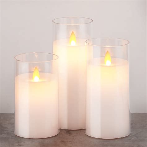 Homemory Pure White Flickering Flameless Candles Battery Operated