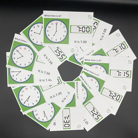 5 Minute Intervals Telling The Time Flashcards — Maths For Life