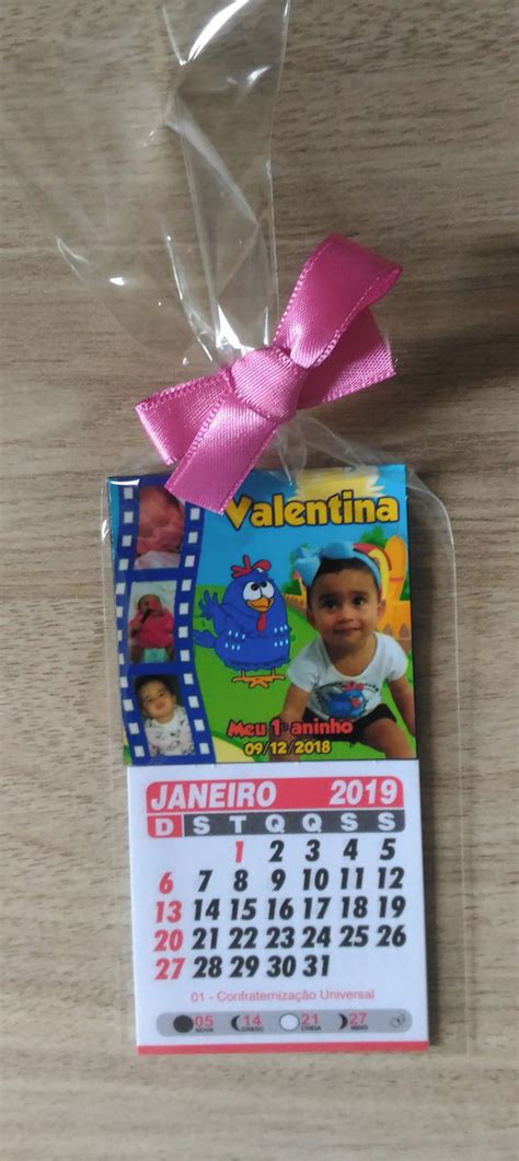 Mini Calend Rio De Geladeira Galinha Pintadinha Menina