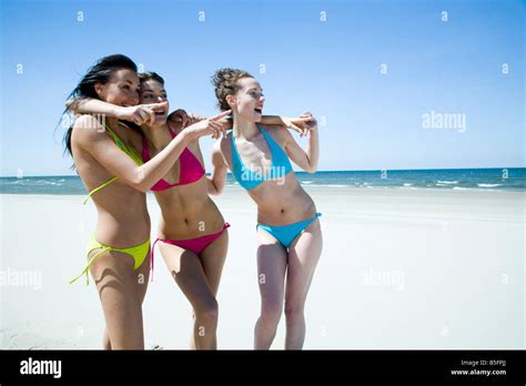 Women In Bikini On Beach Stock Photo Alamy