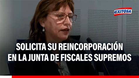 Fiscal Suprema Delia Espinoza Solicita Su Reincorporaci N En La Junta