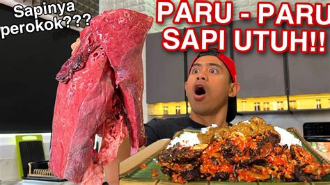 Mukbang Dan Masak Paru Paru Sapi Utuh Jumbo Youtube