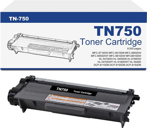 Amazon TN750 Black High Yield Toner Cartridge Replacement For